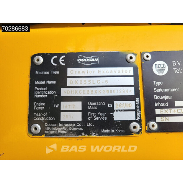 2017 Doosan DX255LC-5-41099081