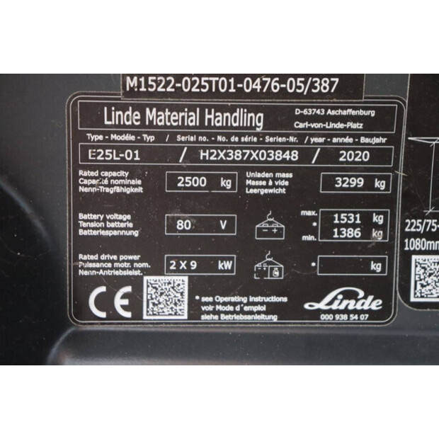 2020 Linde E25L-01-41116925