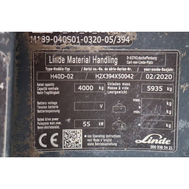 2020 Linde H40D-02-41117949