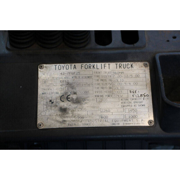2003 Toyota 42-7FGF25-41119457