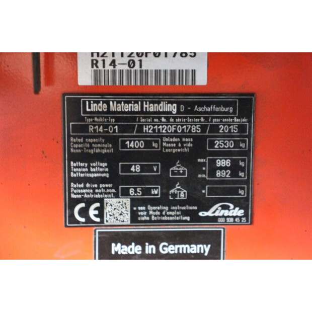 2015 Linde R14-01-41119587