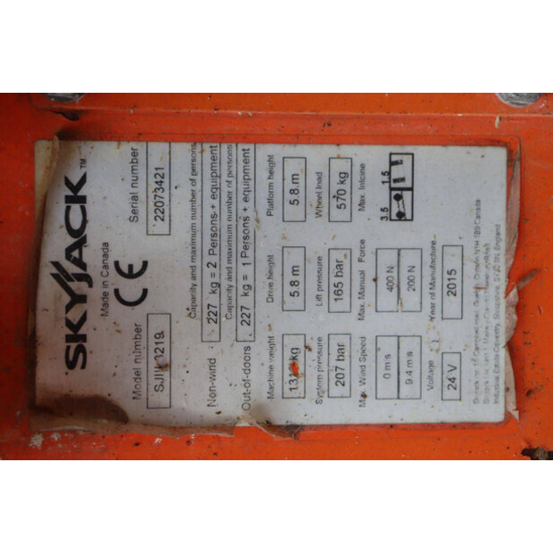 2015 SkyJack SJIII 3219-41122060