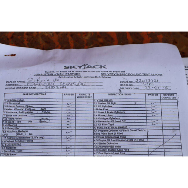 2015 SkyJack SJIII 3219-41122072