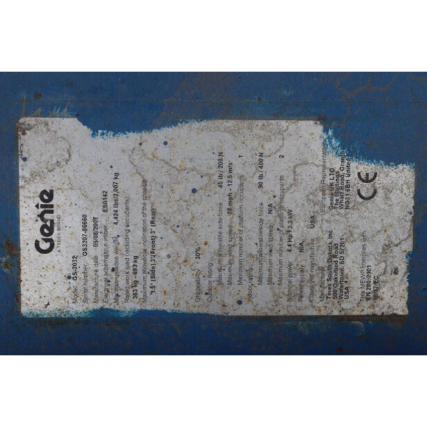 2007 Genie GS-2032-41122501
