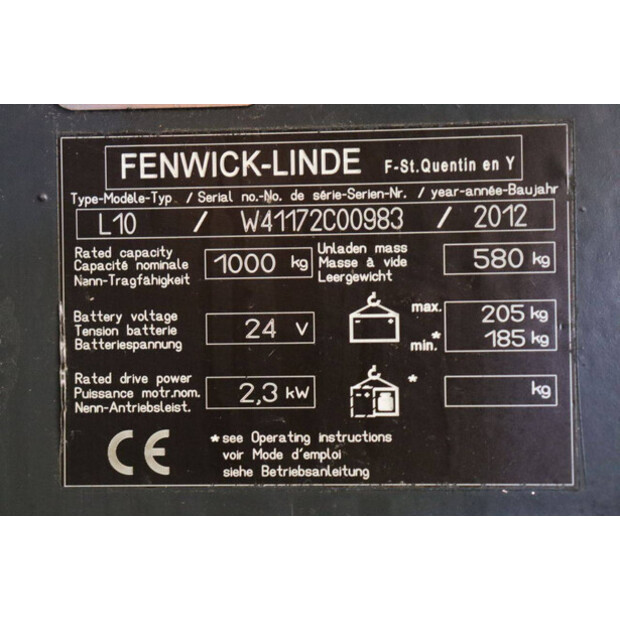 2012 Fenwick-Linde L10-41123242