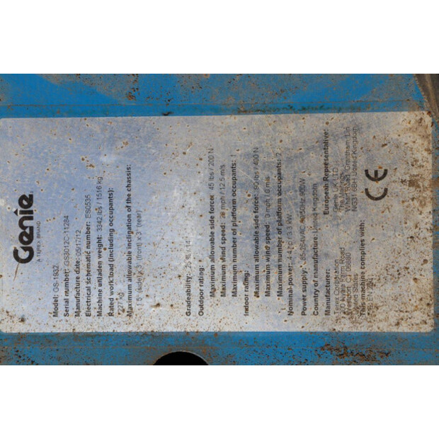 2012 Genie GS 1932-41124023