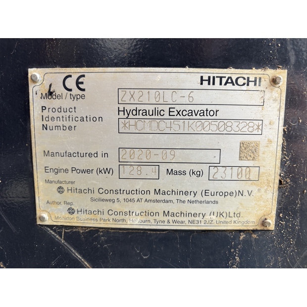 2020 Hitachi ZX210LC-6-41129545