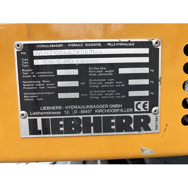 2012 Liebherr A904C-41129776