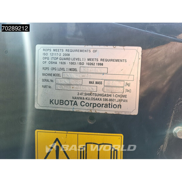 2018 كوبوتا KX080-4A-41141999
