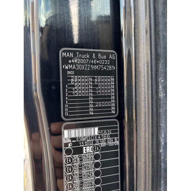 2017 مان TGX 26.580-41161225