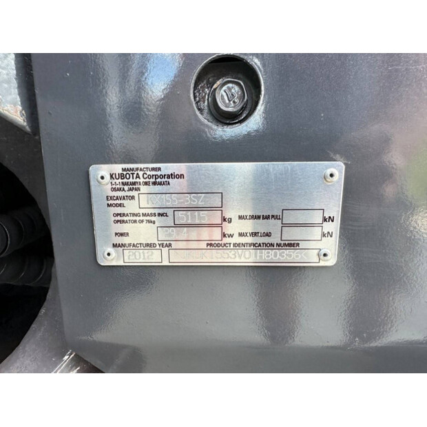 2012 KUBOTA KX155-3SZ-41169627