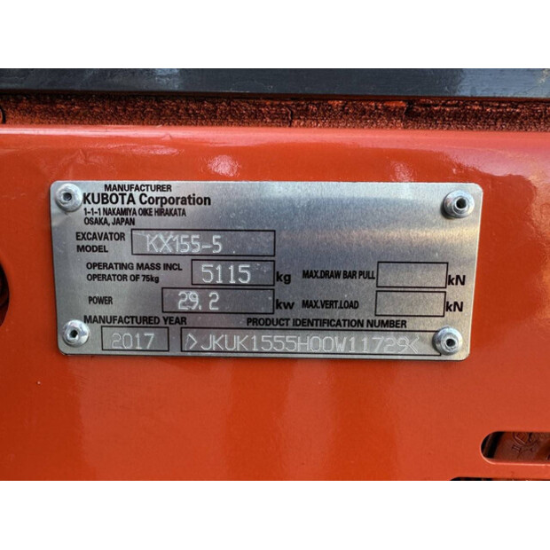 2017 KUBOTA KX155-5-41169999