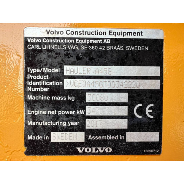2017 Volvo A45G-41170628