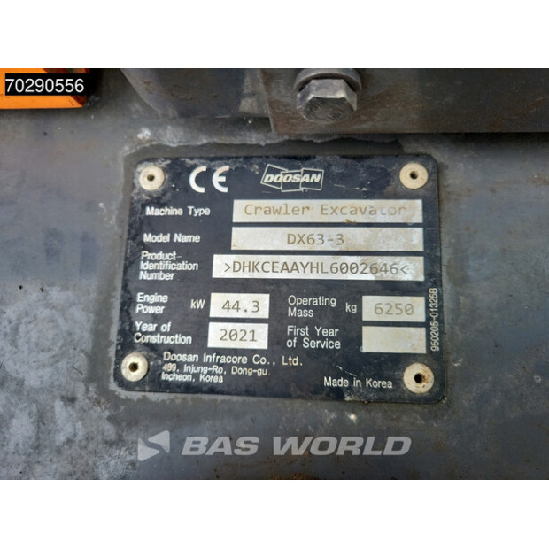 2021 Doosan DX63-3-41171144