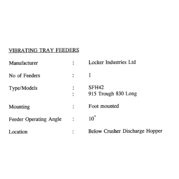 Locker SFH42 Vibrating Feeder-41215224
