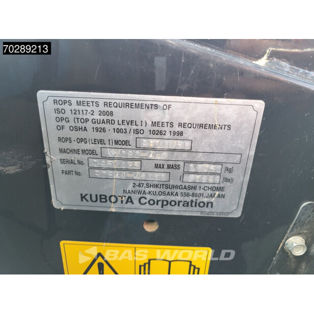 2019 كوبوتا KX080-4A2-41224327