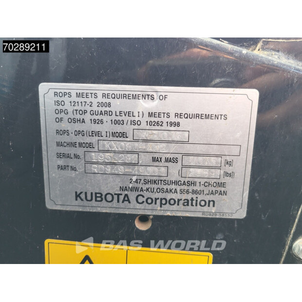 2019 KUBOTA KX080-4-41224367