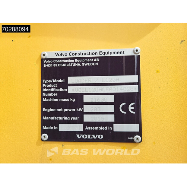 2015 Volvo L120H-41248125