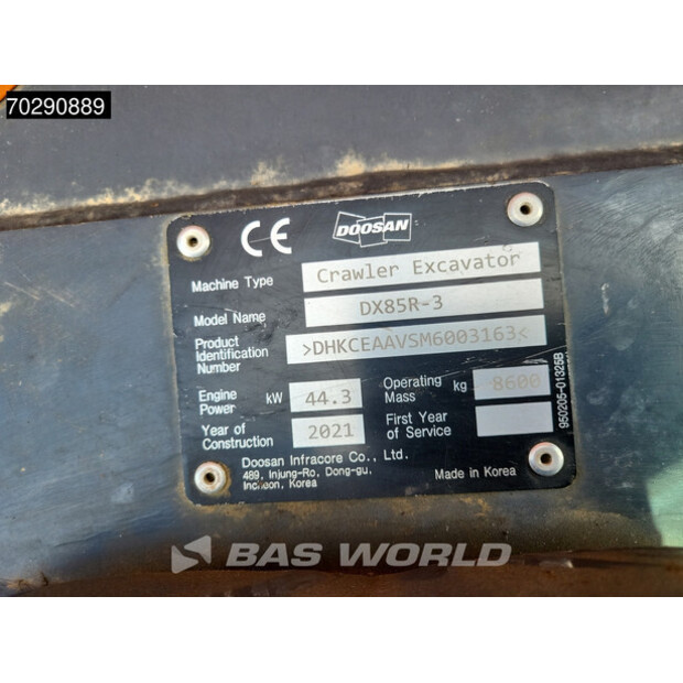 2021 Doosan DX85R-3-41248199