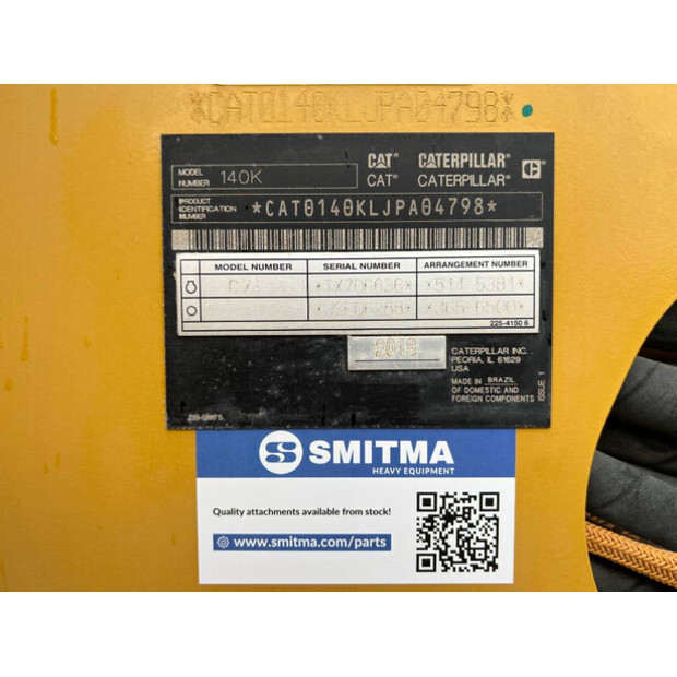 2018 Caterpillar 140K-41287817