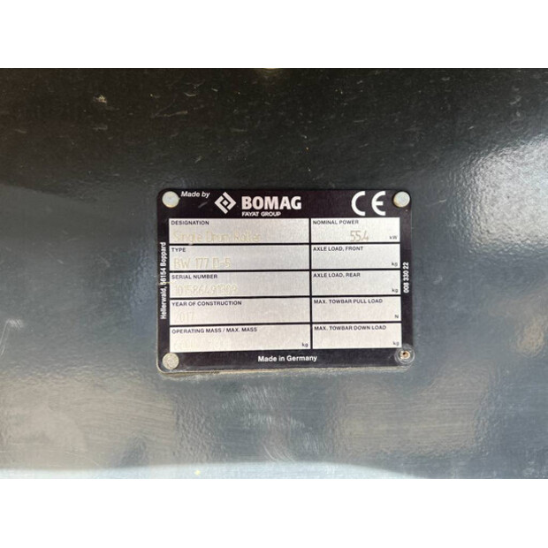 2017 BOMAG BW177D-5-41288292