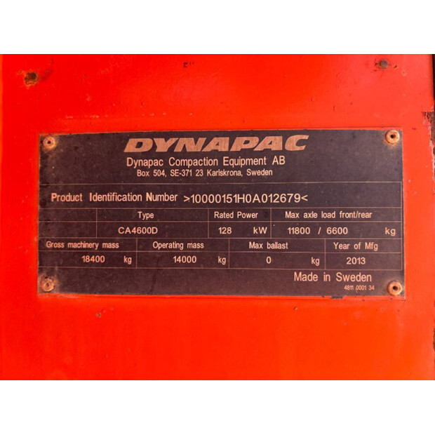 2013 DYNAPAC CA4600D-41288495
