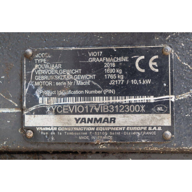 2018 YANMAR VIO17-41290215