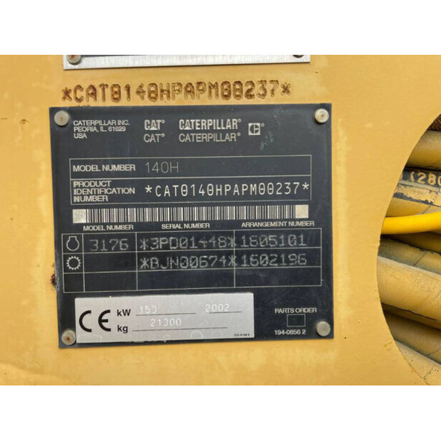 2002 كاتربيلر 140H-41291631