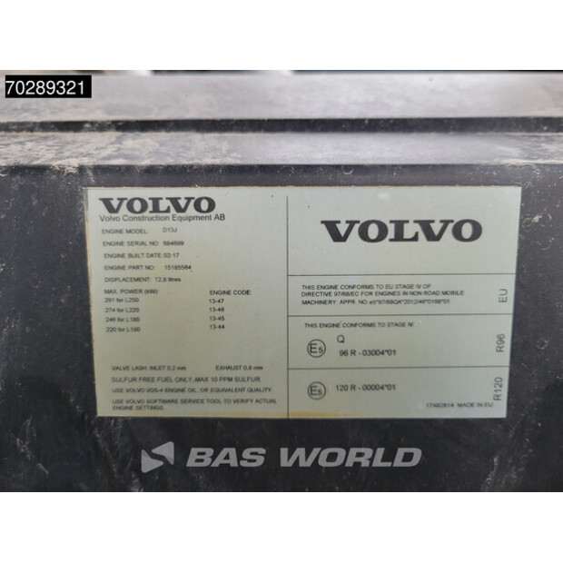 2017 Volvo L150H-41310370