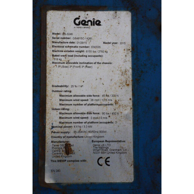 2015 Genie GS-3246-41323128