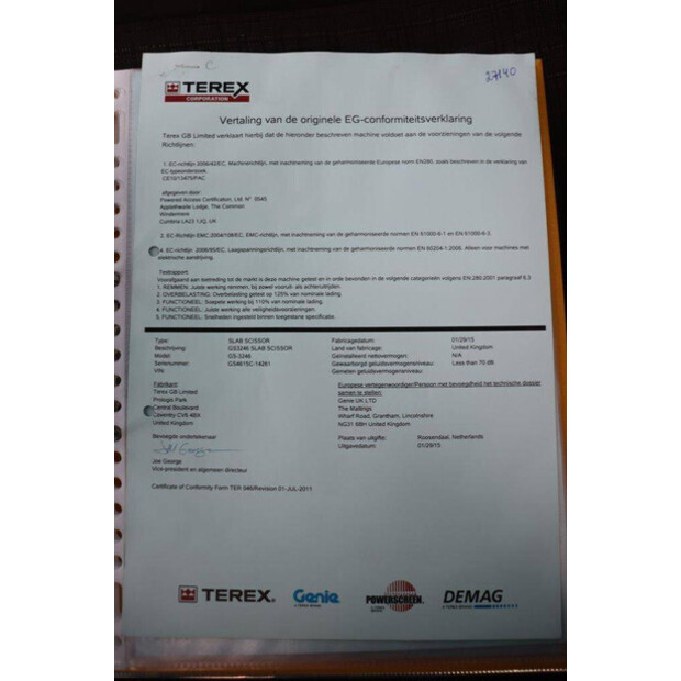 2015 Genie GS-3246-41323136