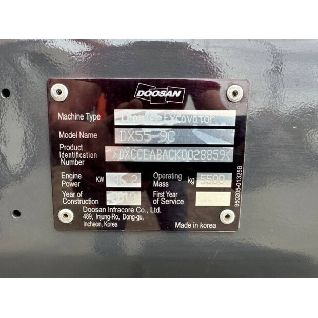 2019 دووسان DX55-9C-41325630