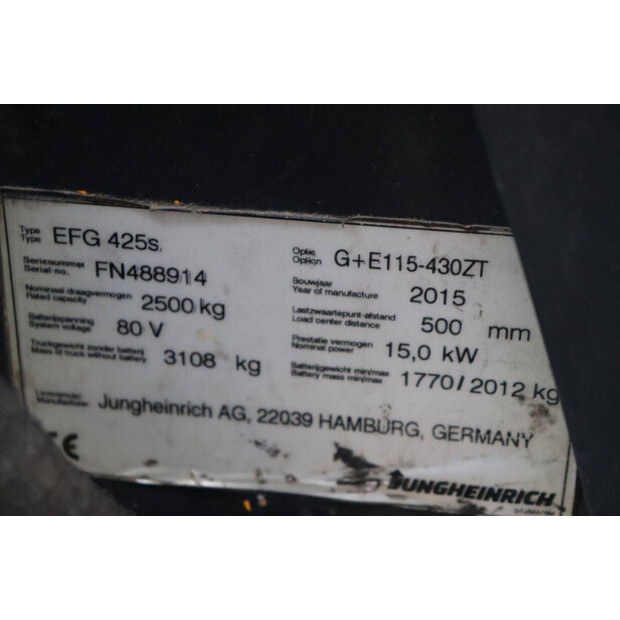 2015 Jungheinrich EFG 425S-41337992