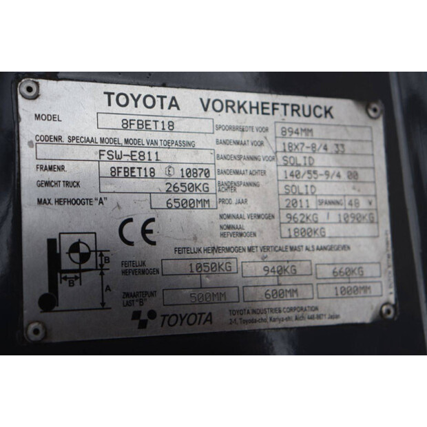 2011 Toyota 8FBET18-41338023