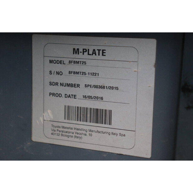 2016 Toyota 8FBMT25-41338250