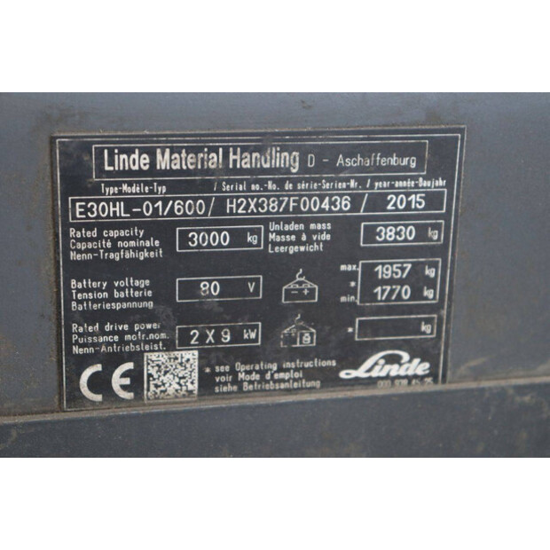 2015 Linde E30HL-01/600-41338542