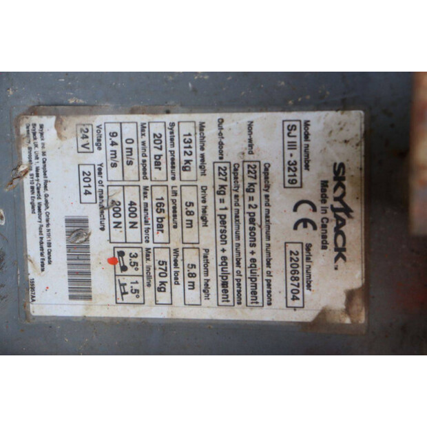 2014 SkyJack SJIII-3219-41339158