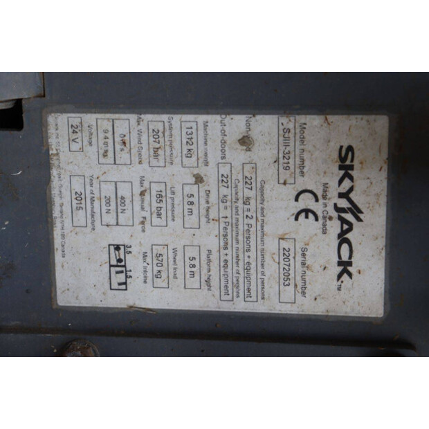 2015 SkyJack SJIII-3219-41339350