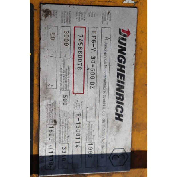 1993 Jungheinrich EFG-V 30-600 DZ-41339917