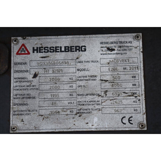 2011 Linde E20L-01-41341151