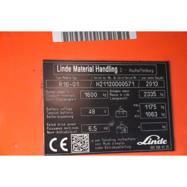 2013 Linde R16-01-41341752
