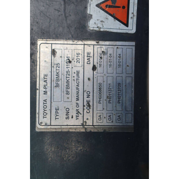 2016 Toyota 8FBMKT25-41341867