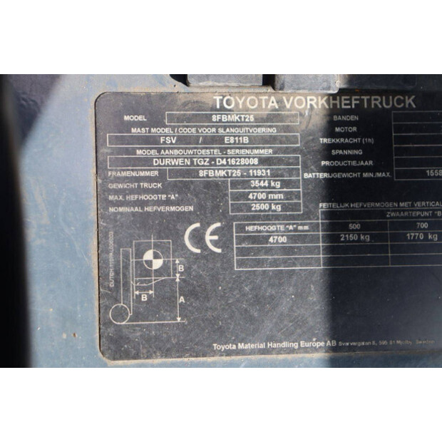 2016 Toyota 8FBMKT25-41341872