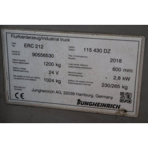 2018 Jungheinrich ERC 212-41343381