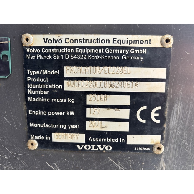 2021 Volvo EC220EL-41351162