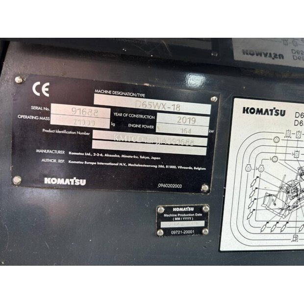 2019 Komatsu D65WX-18-41358310