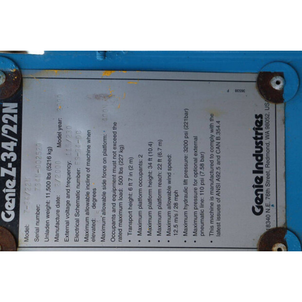 2000 Genie Z-34/22-41358841