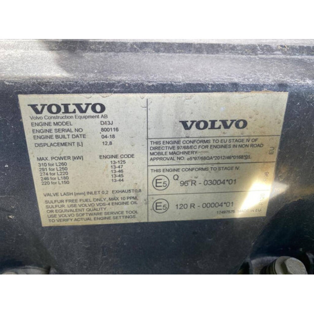 2018 Volvo L260H-41359483