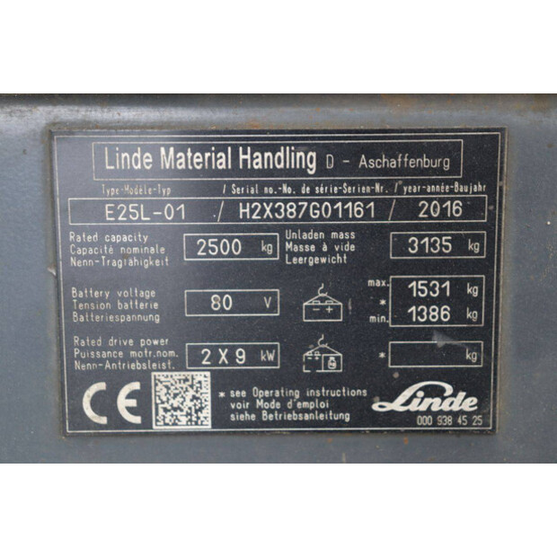 2016 Linde E25L-01-41359921