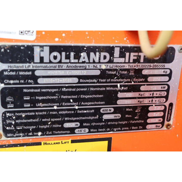 2014 Holland Lift Monostar X-105EL12-41379268